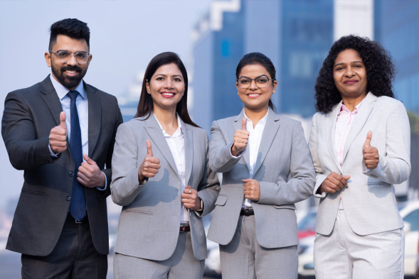 Our team standing together Image